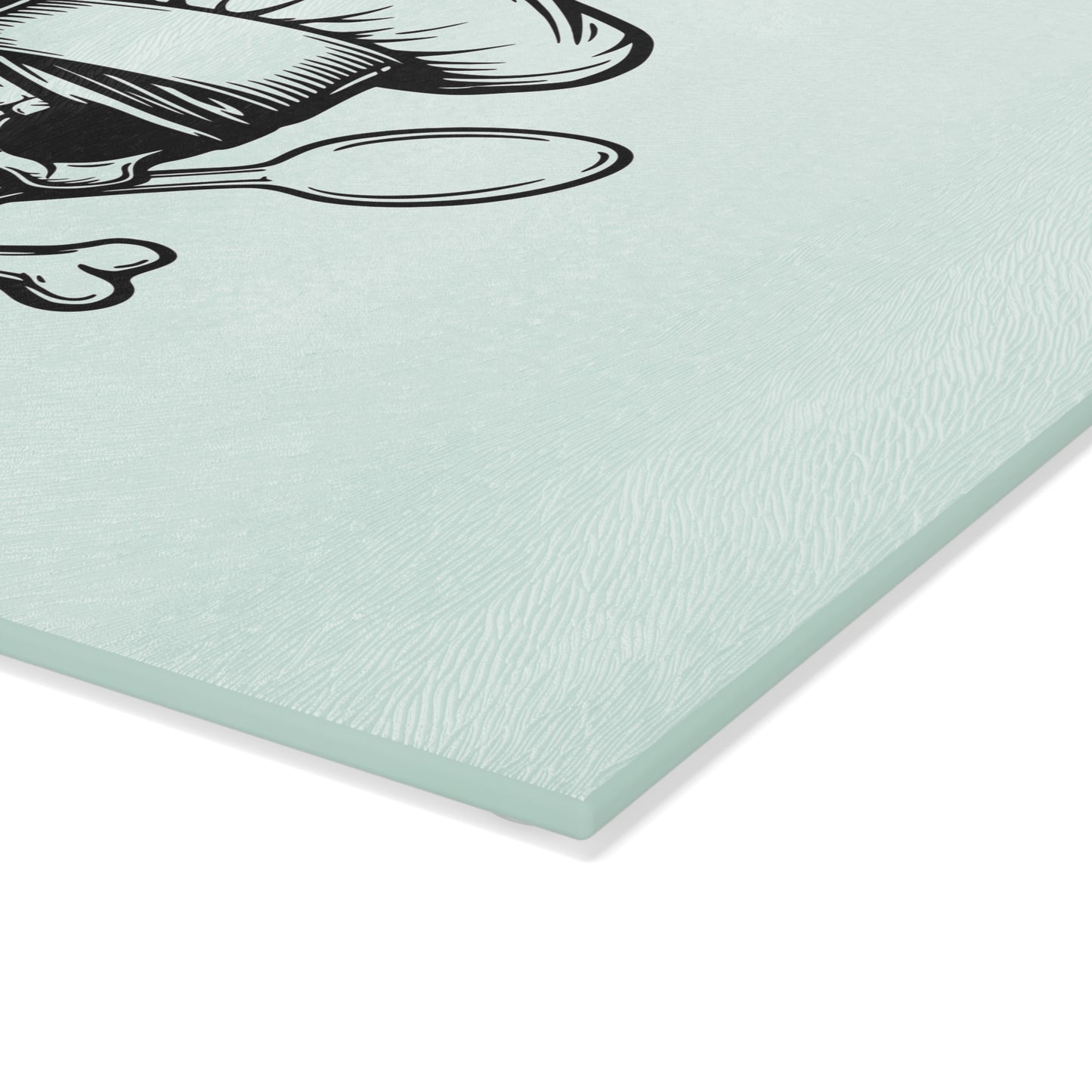 Skull Chef Glass Cutting Board - Edgy Kitchen Decor for Halloween & Culinary Enthusiasts