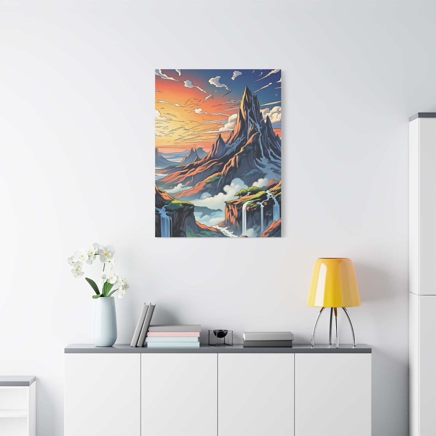 Stretched Canvas Art Print, Mountain Sunrise Landscape Decor, Wall Art for Home, Gift for Nature Lovers, Perfect for Living Room, [...]