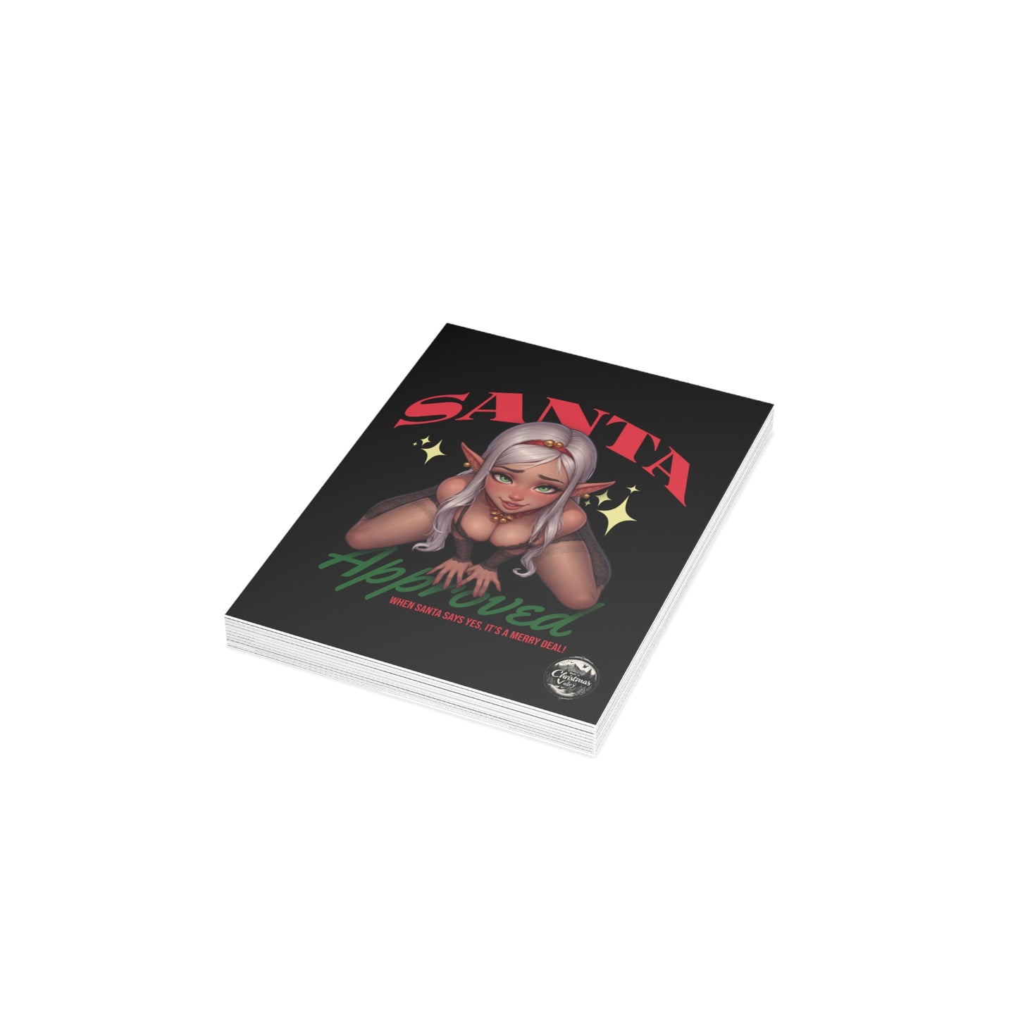 Holiday Greeting Postcard Bundle – Santa Approved Art, Cute Christmas Cards, Envelopes Included, Fun Holiday Stationery, Gifts