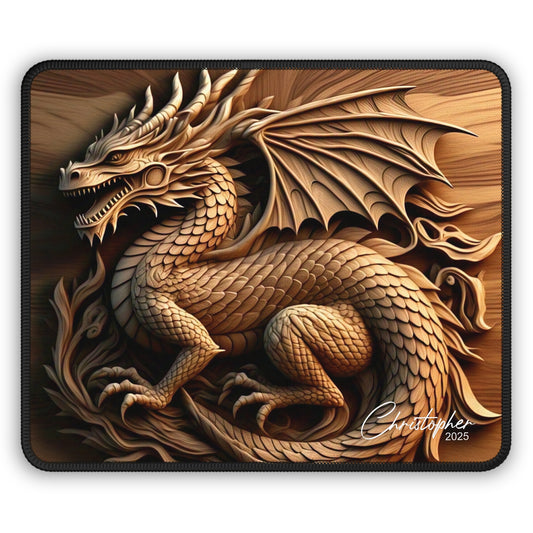 Intricate Dragon Gaming Mouse Pad | Fantasy Decor for Gamers, PC Accessories, Office Decor, Unique Gift Idea, Desk Essentials