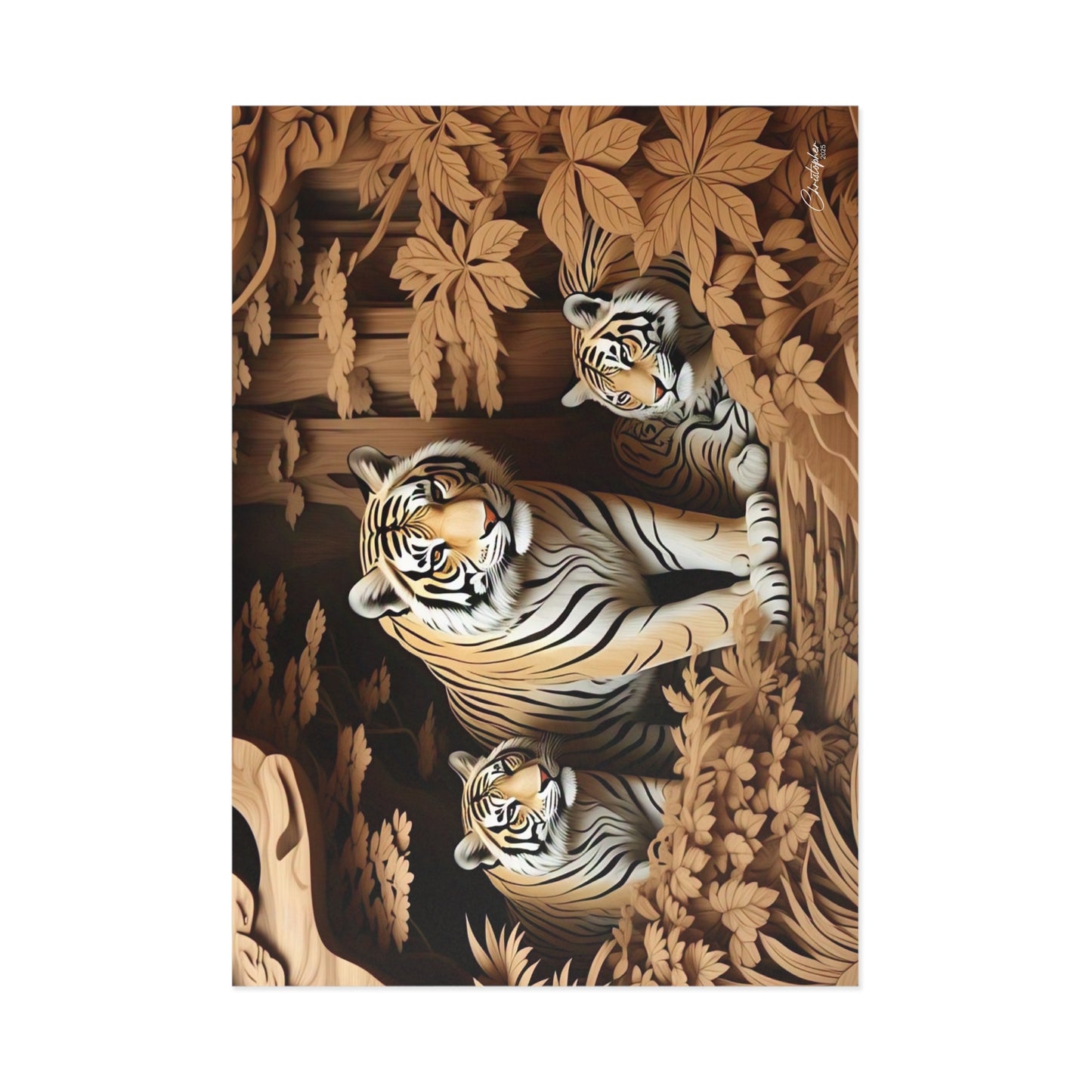 Wildlife Fine Art Postcards, Nature Greeting Cards, Animal Art Stationery, Unique Collectible Postcards, Tiger Art Decor
