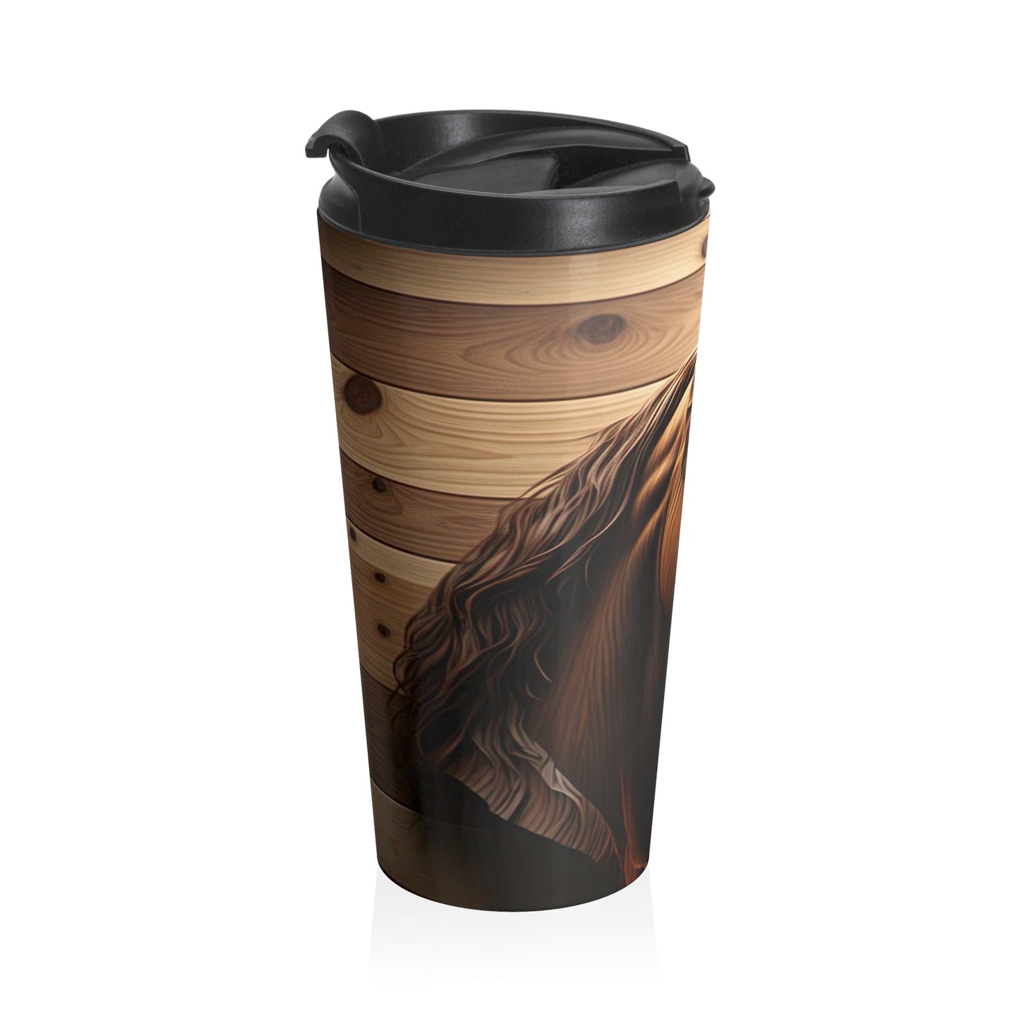 Rustic Horse Travel Mug | Equestrian Gift | Coffee Lover's Companion | Outdoor Adventure Cup | Farmhouse Decor