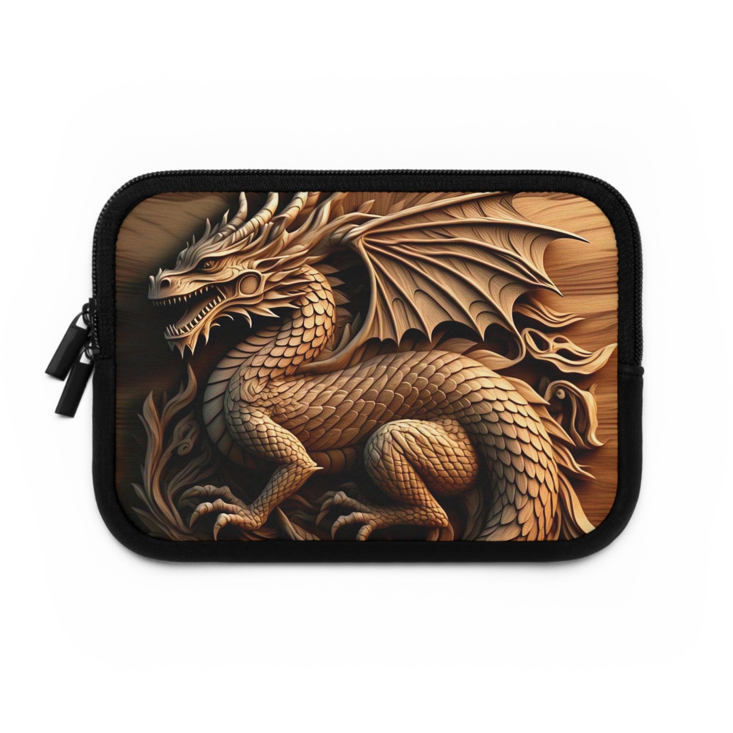 Dragon Carved Laptop Sleeve | Stylish Dragon Sleeve, Unique Gadget Case, Laptop Cover, Gift for Tech Lovers, Fantasy Art