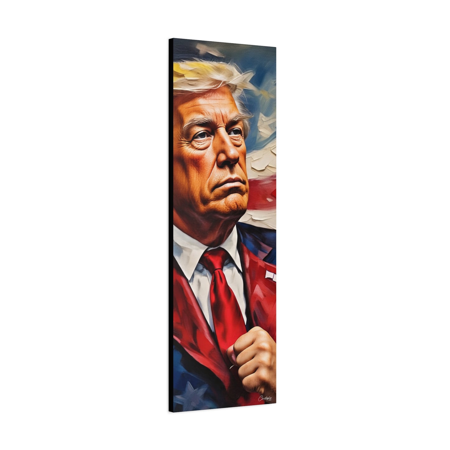 Patriotic Canvas Art, Stretched Wall Decor, Home Office, Gifts for Republicans, Political Enthusiasts, Americana Artwork