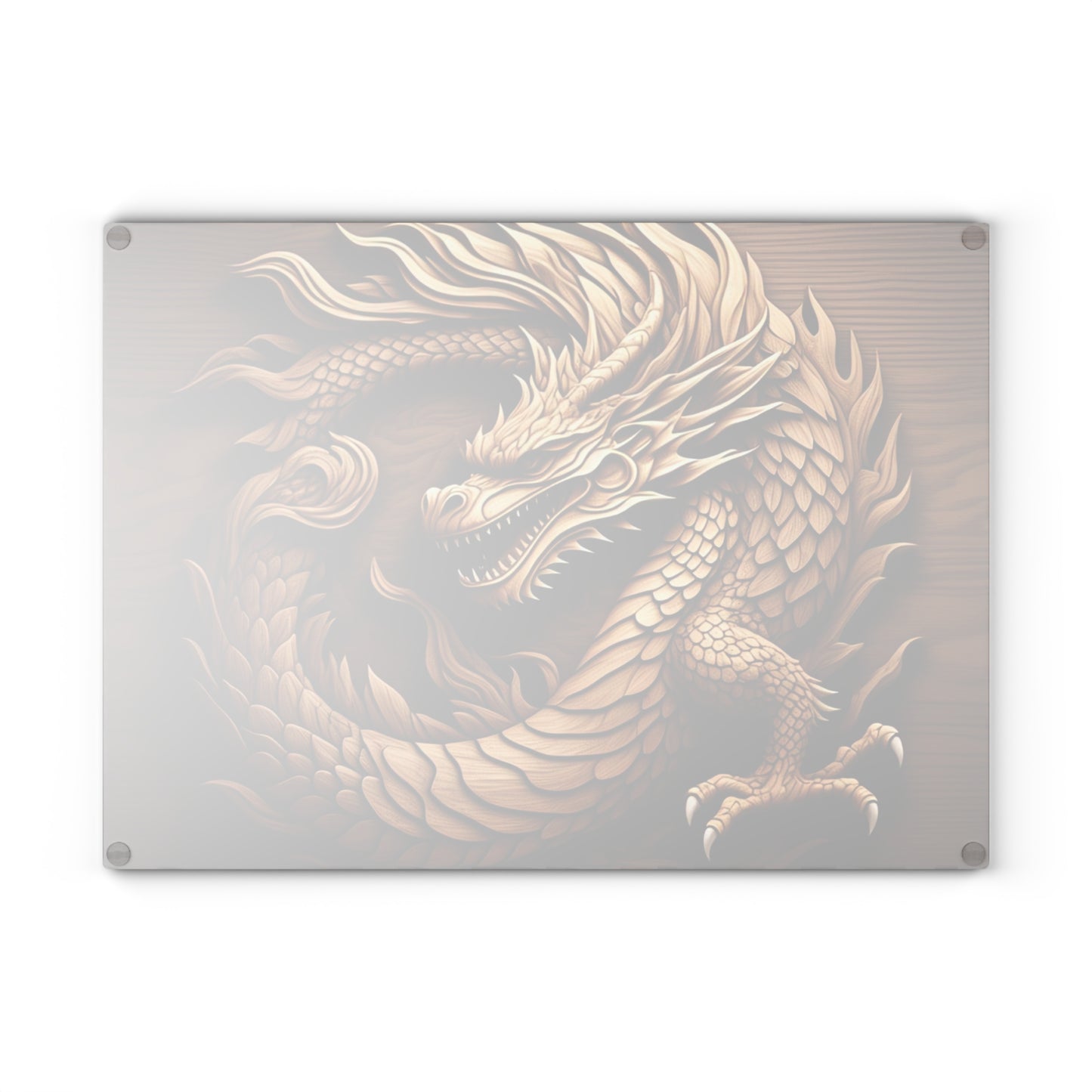 Dragon Design Glass Cutting Board - Kitchen Art, Gift for Chefs, Housewarming Essential, Unique Home Decor, Culinary Gift
