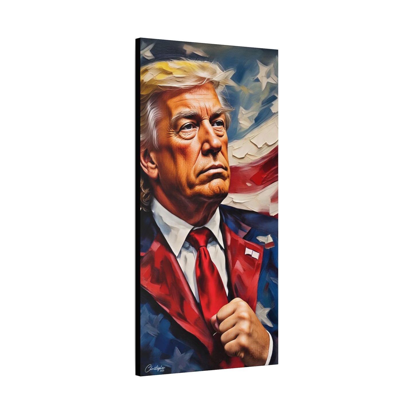 Patriotic Canvas Art, Stretched Wall Decor, Home Office, Gifts for Republicans, Political Enthusiasts, Americana Artwork