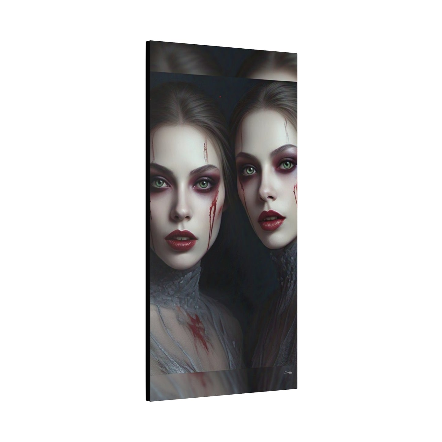 Spooky Art Canvas Print, Matte Canvas, Stretched Wall Decor, Gothic Home Decor, Halloween Art, Unique Gift