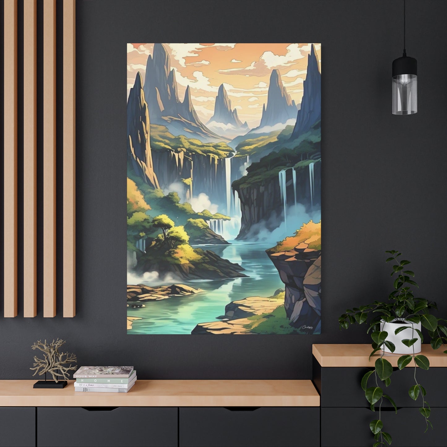 Serene Landscape Canvas Wall Art, Nature Home Decor, Tranquil Living Room Accent, Gift for Nature Lovers, Gallery Wall Piece