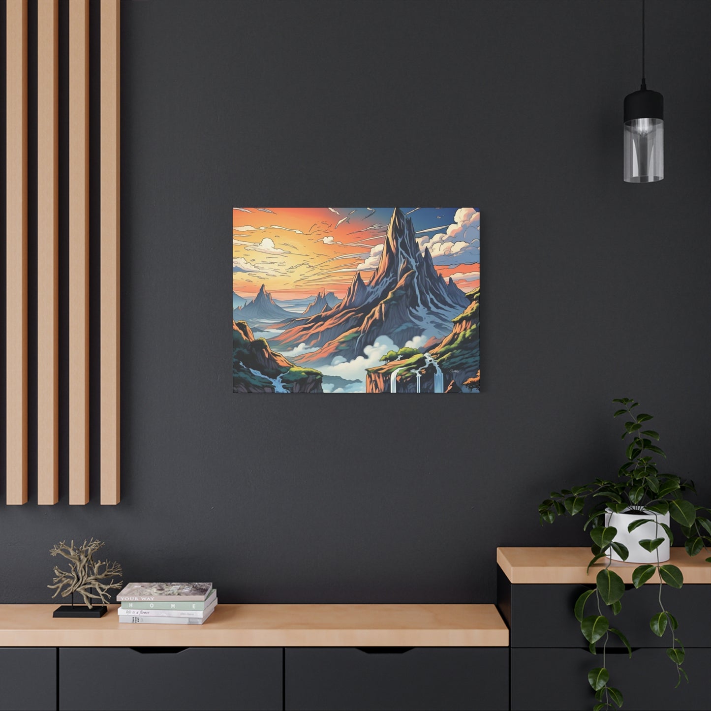 Stretched Canvas Art Print, Mountain Sunrise Landscape Decor, Wall Art for Home, Gift for Nature Lovers, Perfect for Living Room, [...]