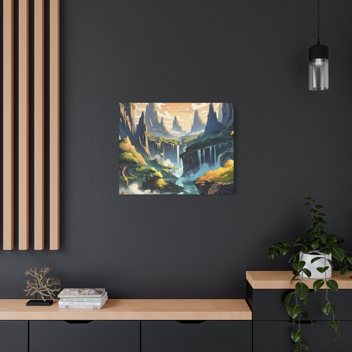 Serene Landscape Canvas Wall Art, Nature Home Decor, Tranquil Living Room Accent, Gift for Nature Lovers, Gallery Wall Piece