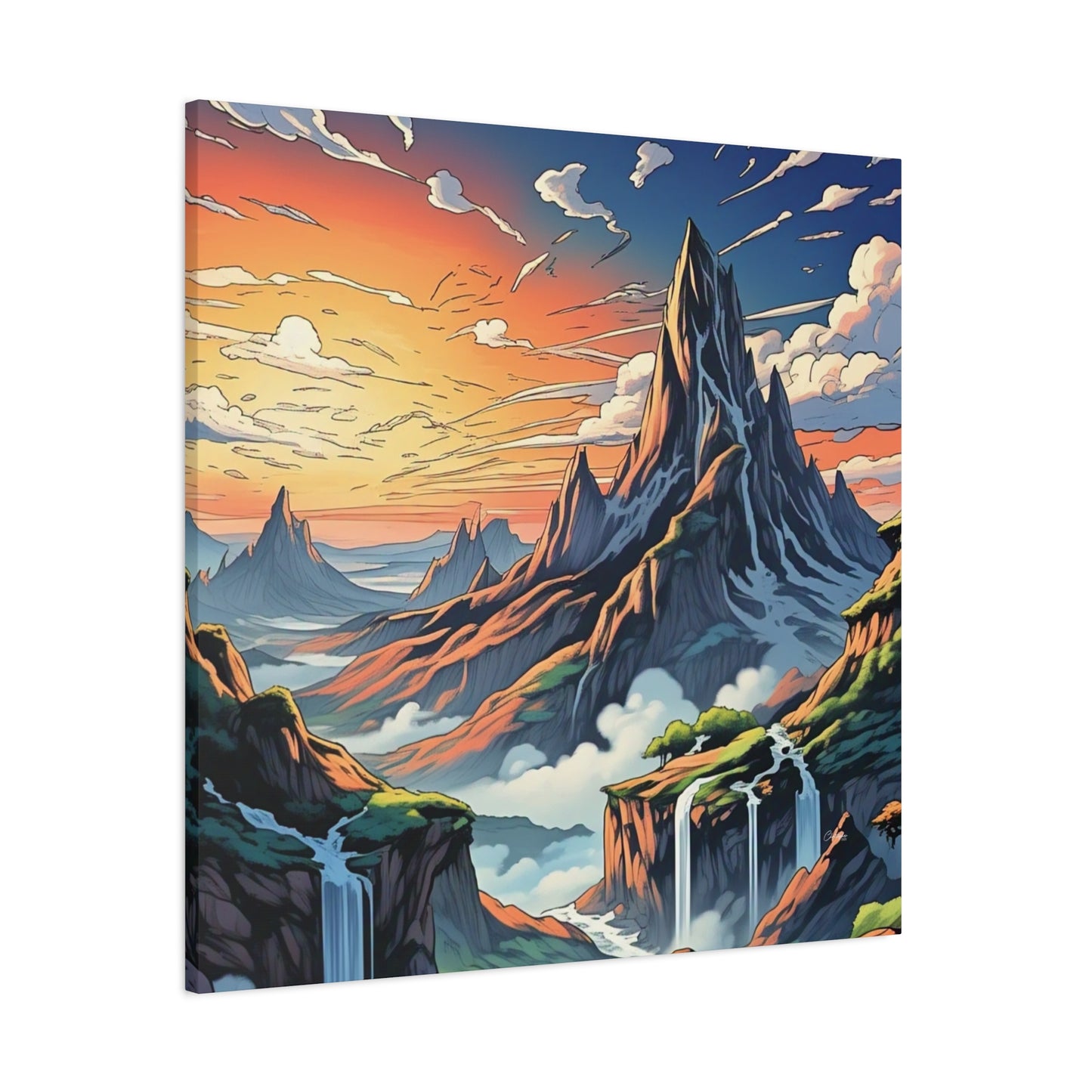 Stretched Canvas Art Print, Mountain Sunrise Landscape Decor, Wall Art for Home, Gift for Nature Lovers, Perfect for Living Room, [...]