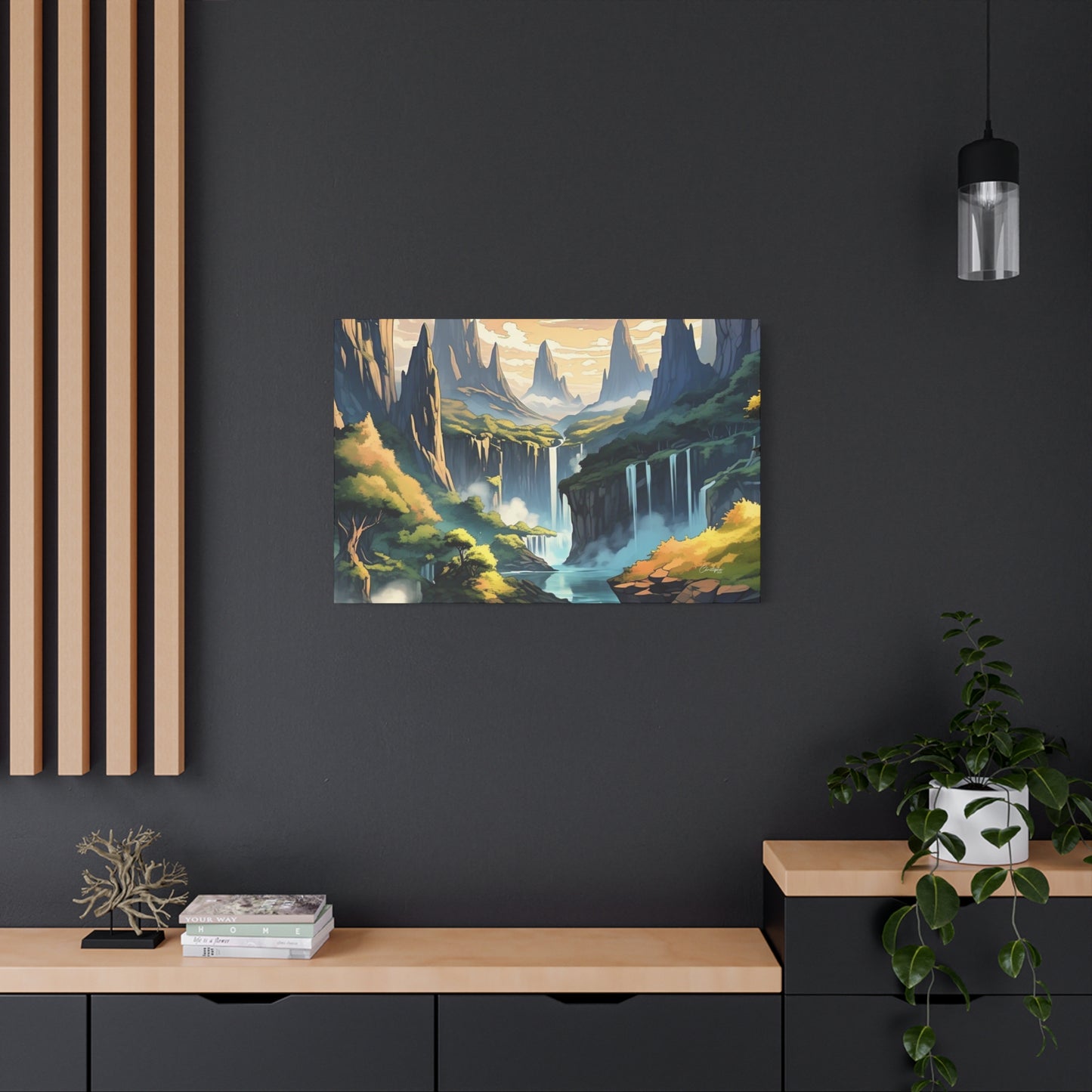 Serene Landscape Canvas Wall Art, Nature Home Decor, Tranquil Living Room Accent, Gift for Nature Lovers, Gallery Wall Piece