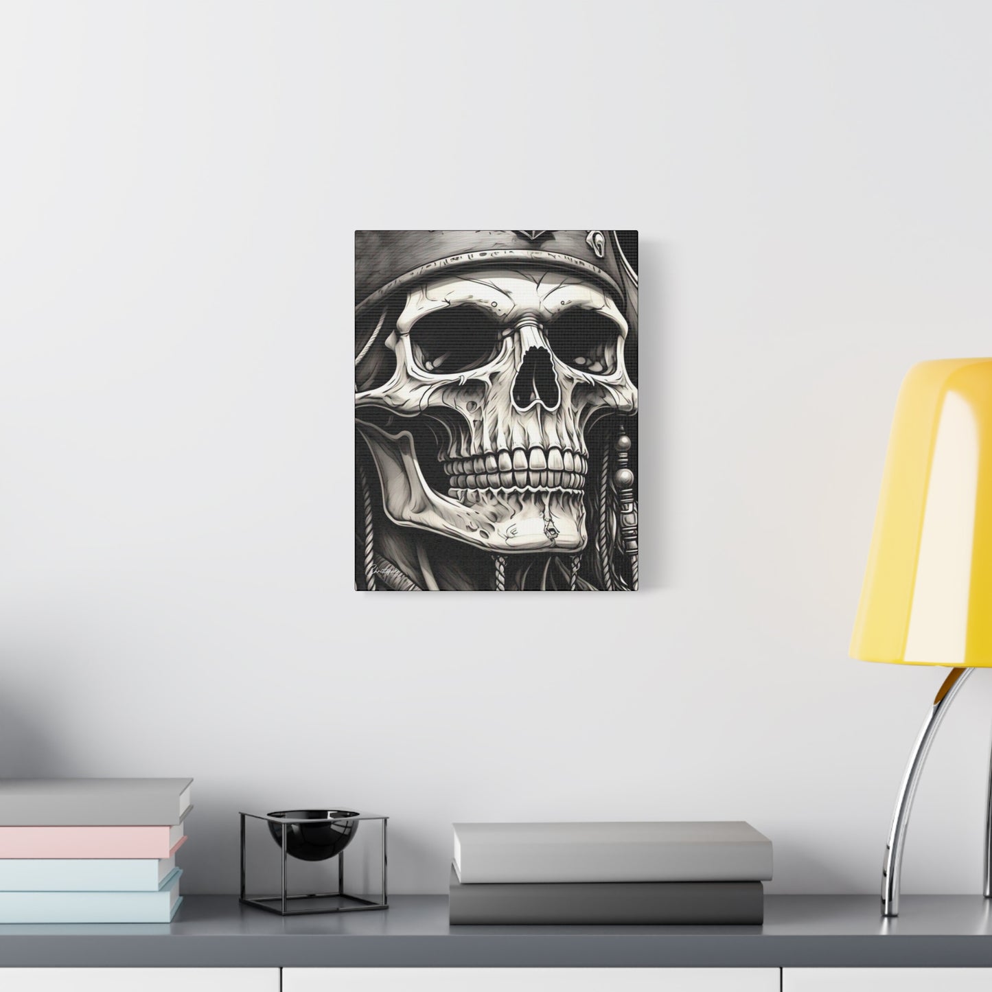 Pirate Skull Canvas Art - Edgy Gothic Decor, Wall Art for Halloween, Gothic Home Decor, Pirate Theme, Gift for Him