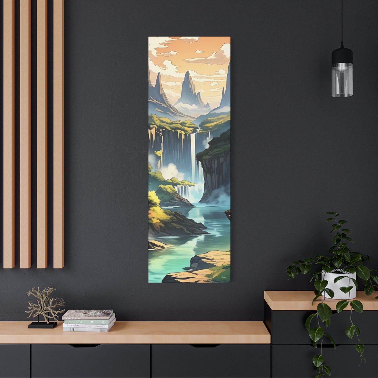 Serene Landscape Canvas Wall Art, Nature Home Decor, Tranquil Living Room Accent, Gift for Nature Lovers, Gallery Wall Piece