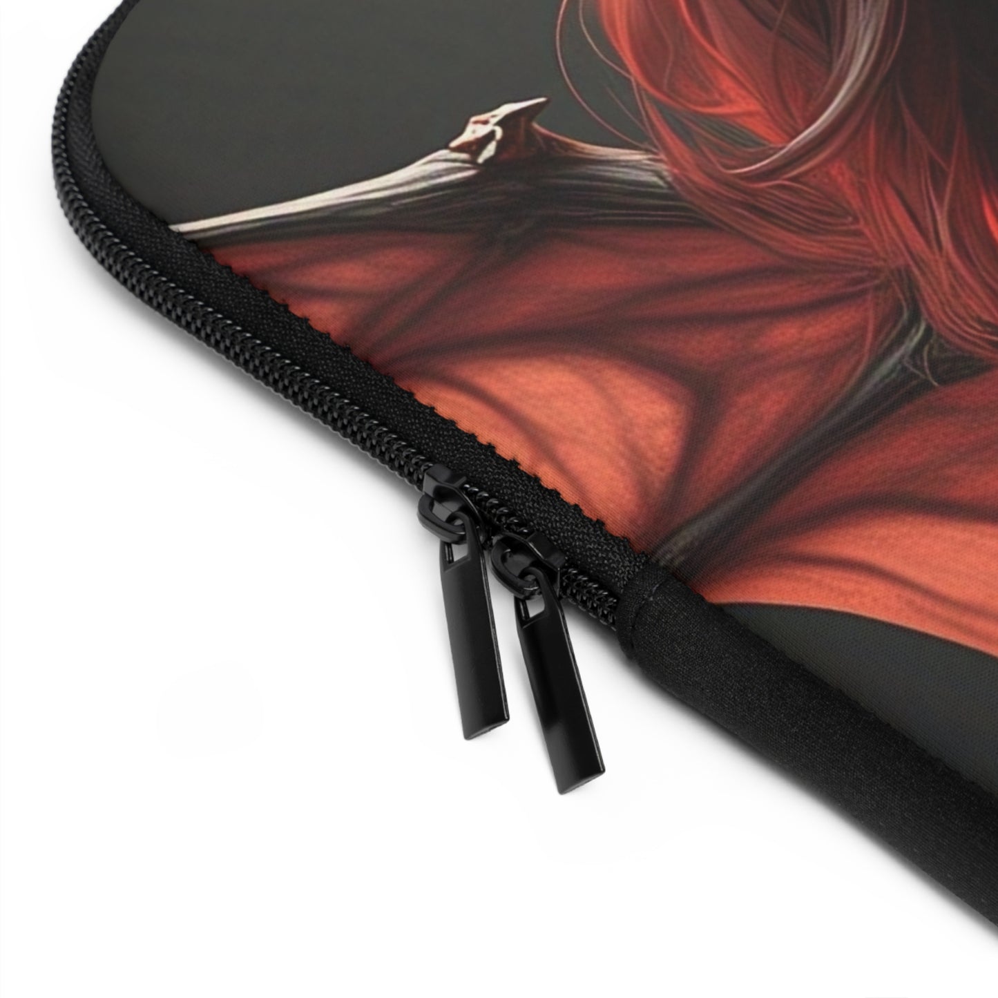 Gothic Fantasy Laptop Sleeve, Devil Girl Design, Stylish Tech Accessory, Gift for Gamers, Unique Computer Case, Occult Aesthetic