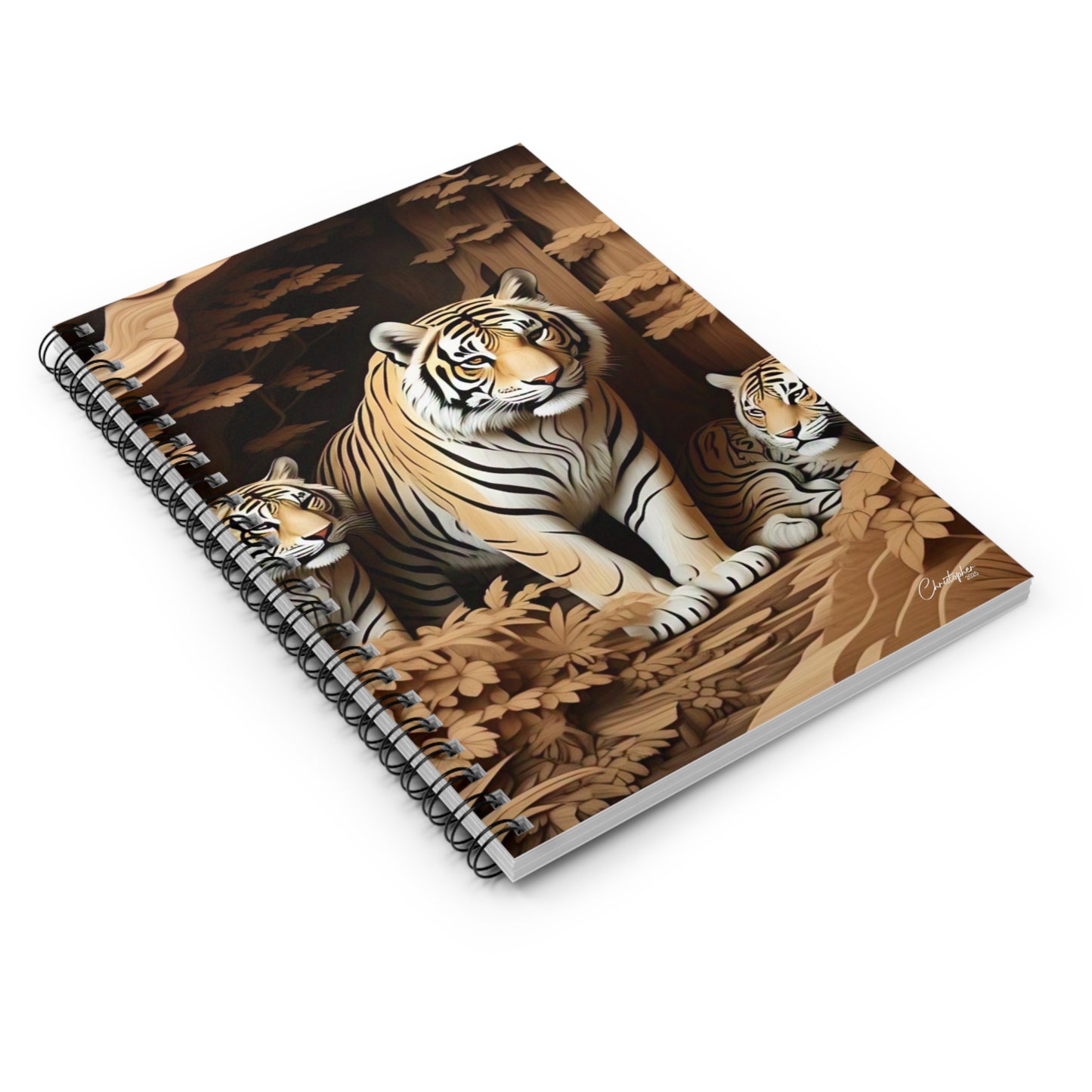 Wildlife-Inspired Spiral Notebook | Tiger Jungle Art | Perfect for Students, Nature Lovers, Journaling, Gifts