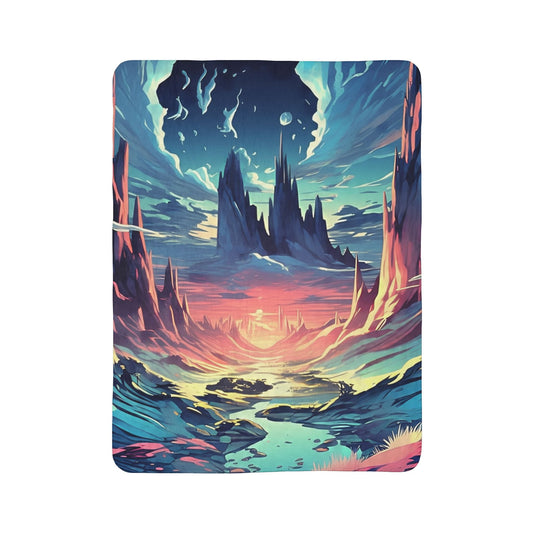 Cosmic Fleece Sherpa Blanket - Cozy Space Blanket for Starry Nights, Perfect for Gifts, Home Decor, and Adventure Lovers