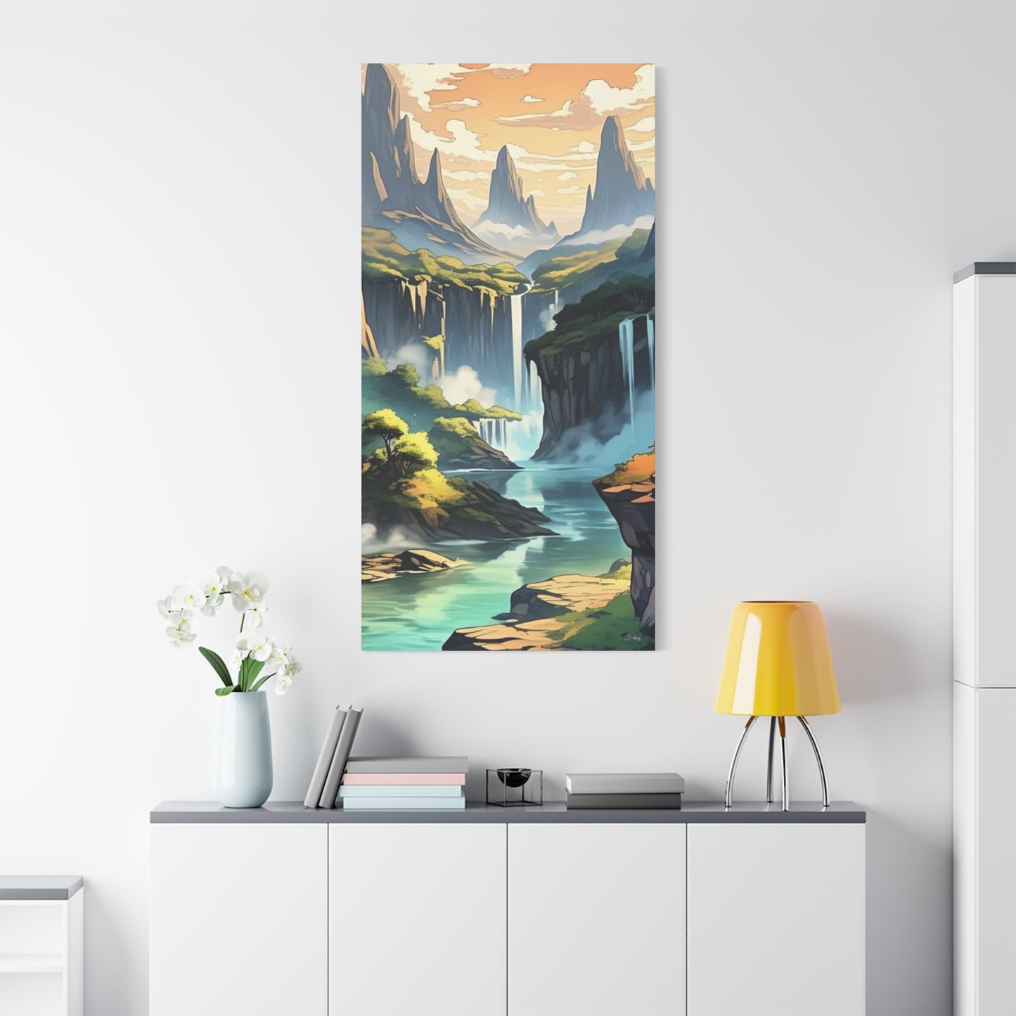 Serene Landscape Canvas Wall Art, Nature Home Decor, Tranquil Living Room Accent, Gift for Nature Lovers, Gallery Wall Piece