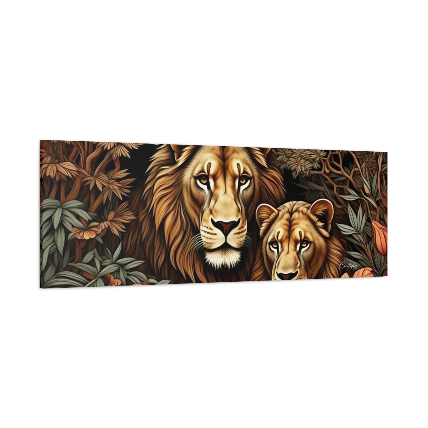 Majestic Lion Family Canvas Wall Art, Animal Lovers Decor, Wildlife Home Accent, Gift for Nature Enthusiasts, Meaningful Family Art