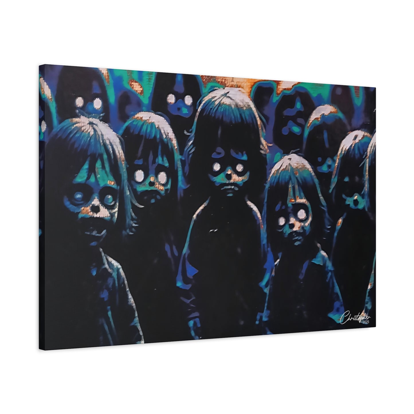 Original Laser Engraved Art, Full Wrapped Edges, Matte Canvas, Stretched, 1.25"