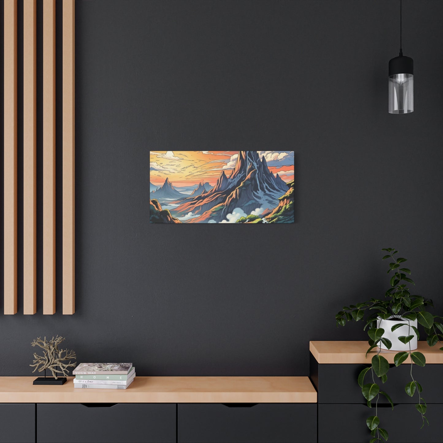 Stretched Canvas Art Print, Mountain Sunrise Landscape Decor, Wall Art for Home, Gift for Nature Lovers, Perfect for Living Room, [...]