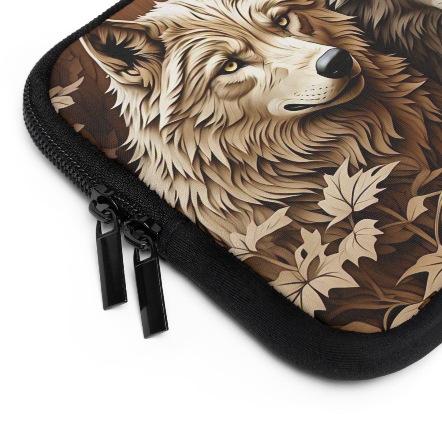 Wolf Art Laptop Sleeve - Nature Lover's Gift, Wildlife Accessory, Computer Protection, Eco-Friendly Case, Camping Essentials