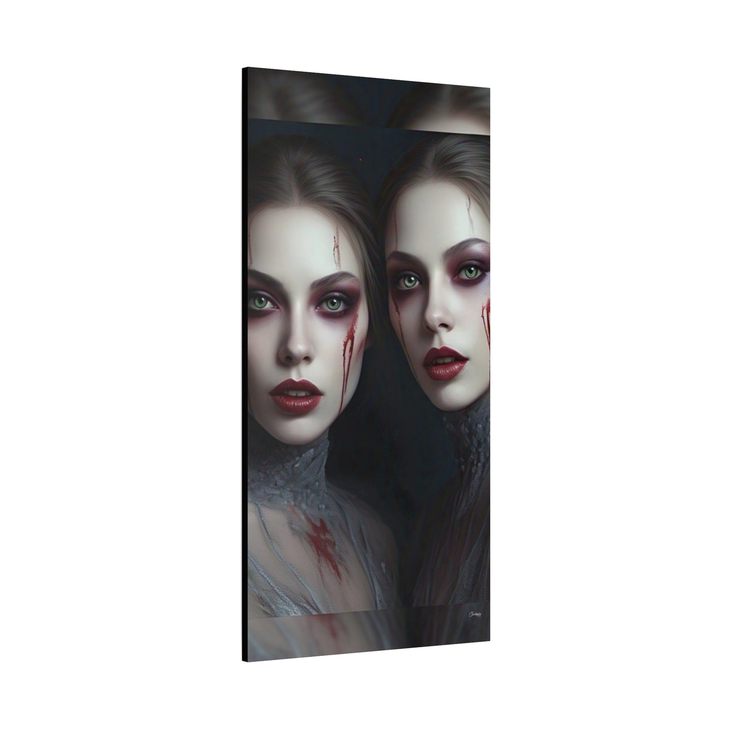 Spooky Art Canvas Print, Matte Canvas, Stretched Wall Decor, Gothic Home Decor, Halloween Art, Unique Gift