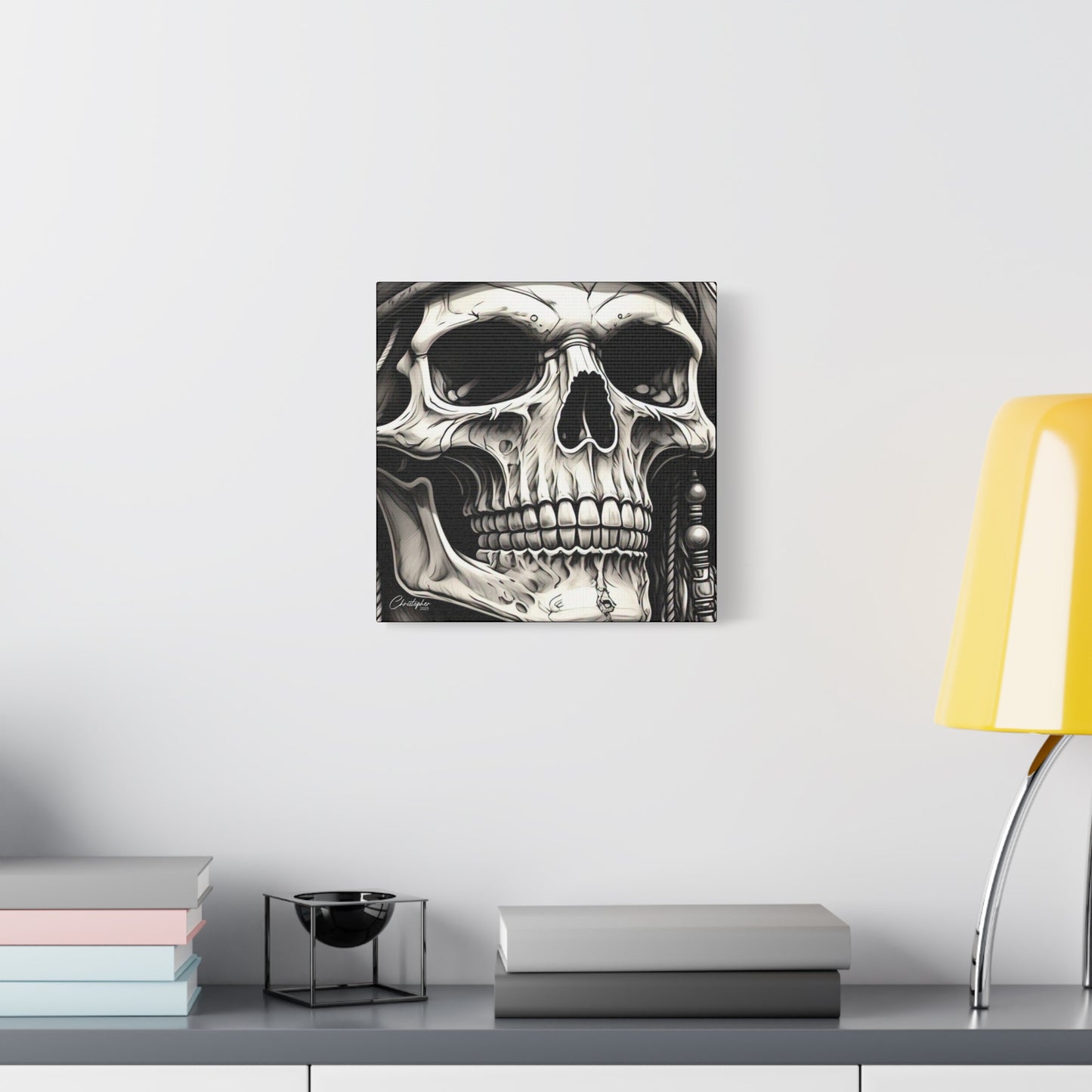 Pirate Skull Canvas Art - Edgy Gothic Decor, Wall Art for Halloween, Gothic Home Decor, Pirate Theme, Gift for Him
