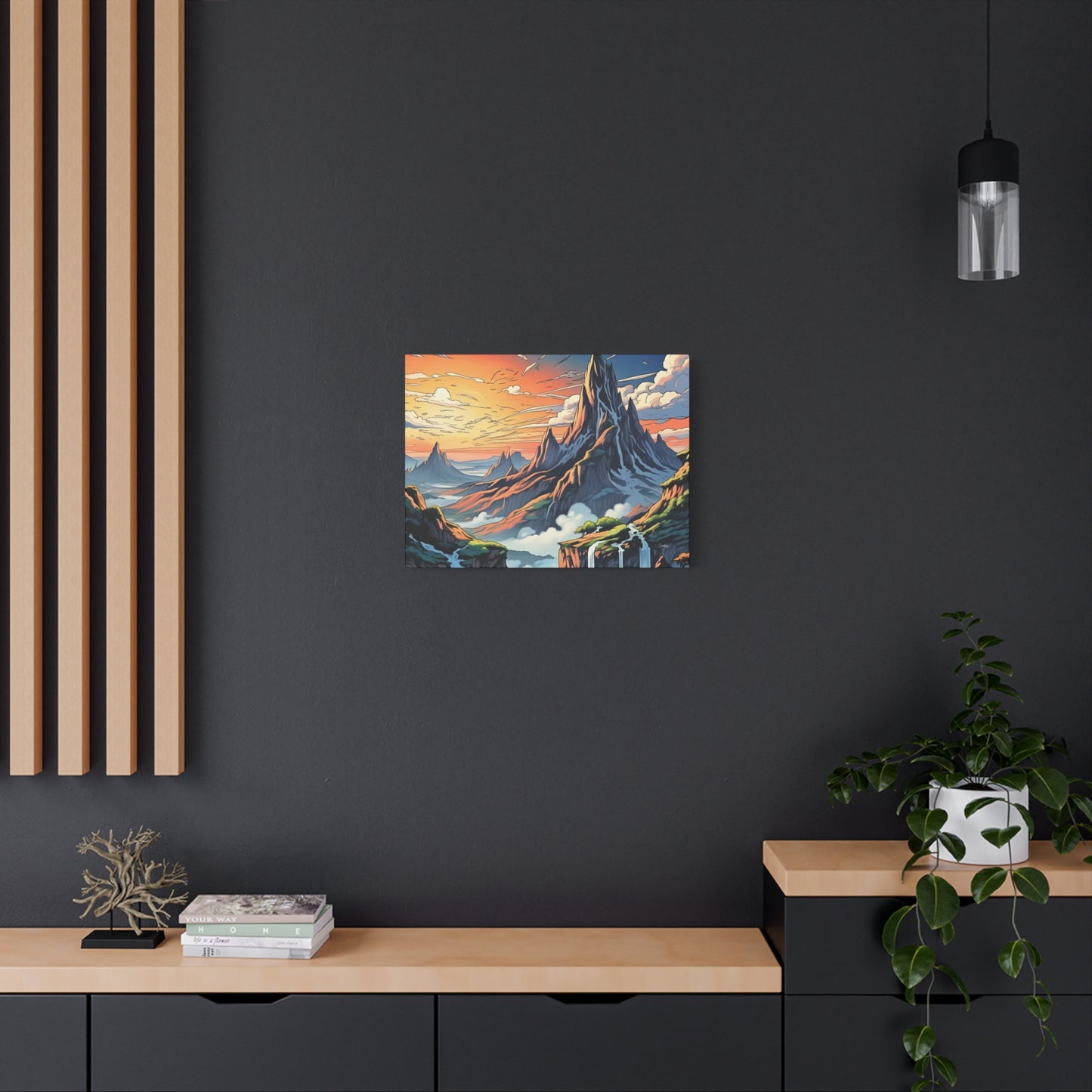 Stretched Canvas Art Print, Mountain Sunrise Landscape Decor, Wall Art for Home, Gift for Nature Lovers, Perfect for Living Room, [...]