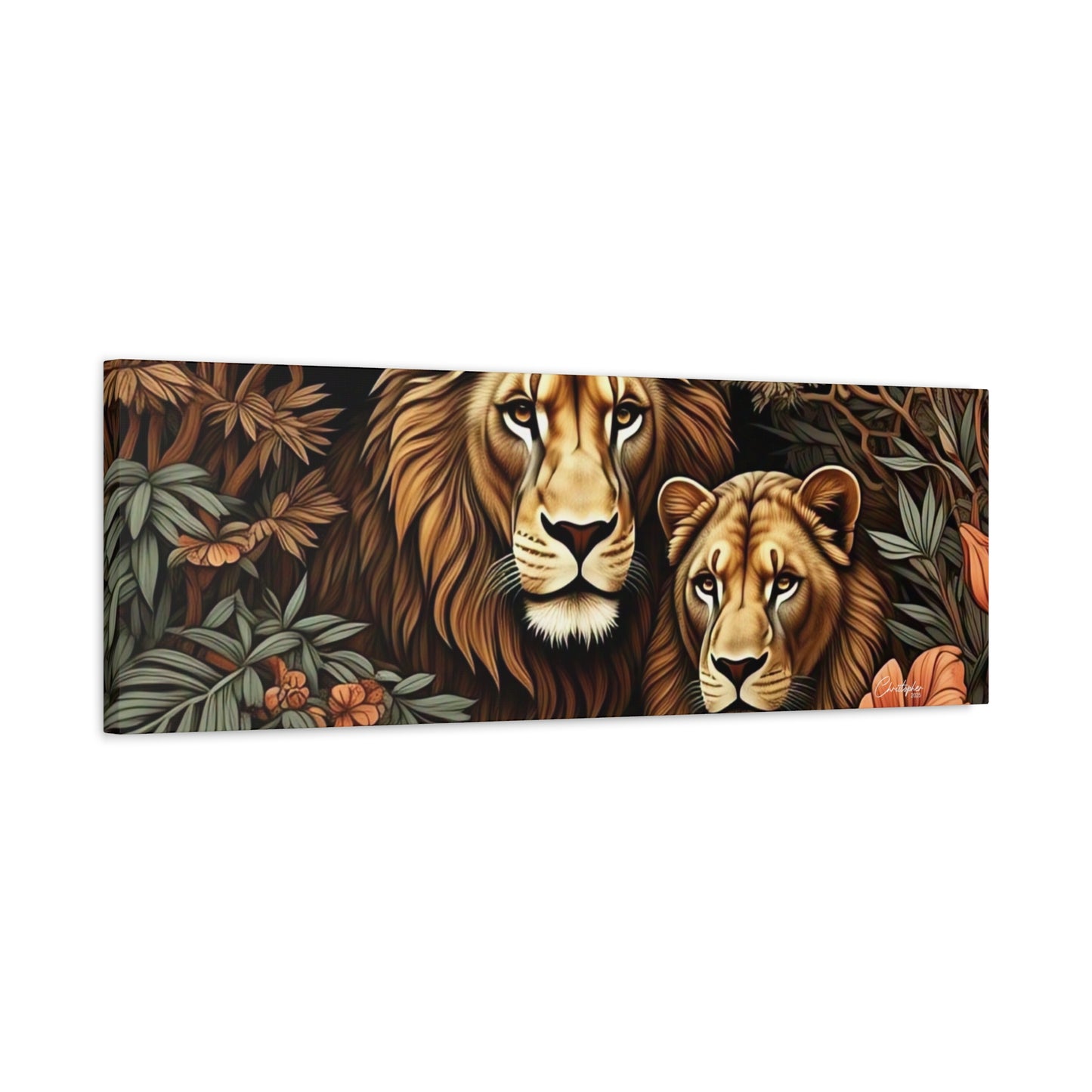Majestic Lion Family Canvas Wall Art, Animal Lovers Decor, Wildlife Home Accent, Gift for Nature Enthusiasts, Meaningful Family Art