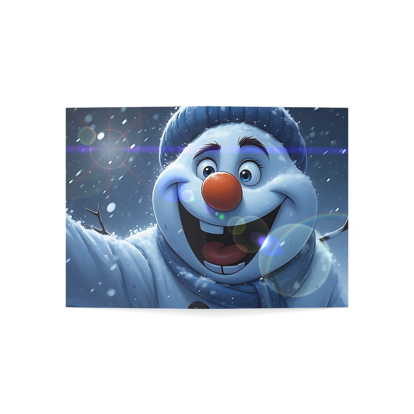 Festive Winter (Christmas Selfies) Greeting Cards - Snowman Designs (1, 10, 30, 50pcs)