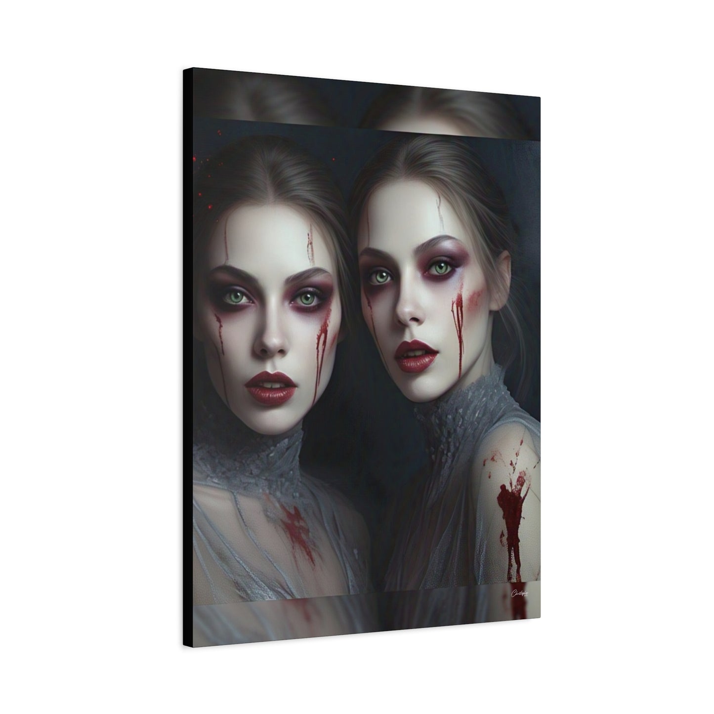 Spooky Art Canvas Print, Matte Canvas, Stretched Wall Decor, Gothic Home Decor, Halloween Art, Unique Gift