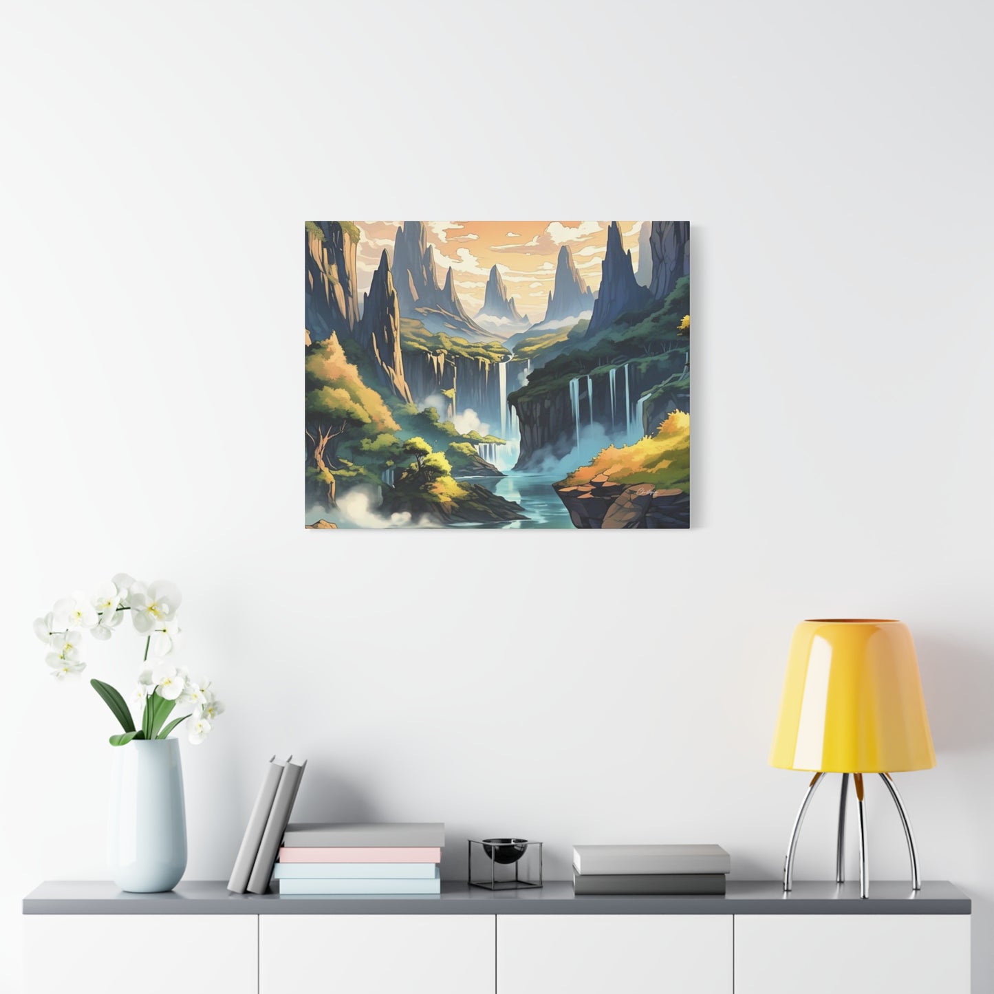 Serene Landscape Canvas Wall Art, Nature Home Decor, Tranquil Living Room Accent, Gift for Nature Lovers, Gallery Wall Piece
