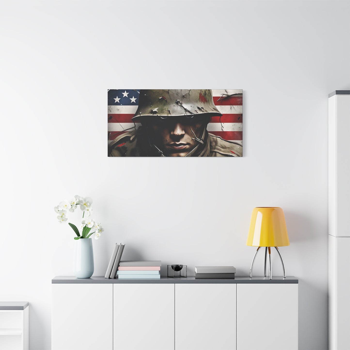 Military-Themed Canvas Art, Military Canvas Print, Wall Art for Veterans, Patriotic Home Decor, Gift for Army, Military Artwork, [...]