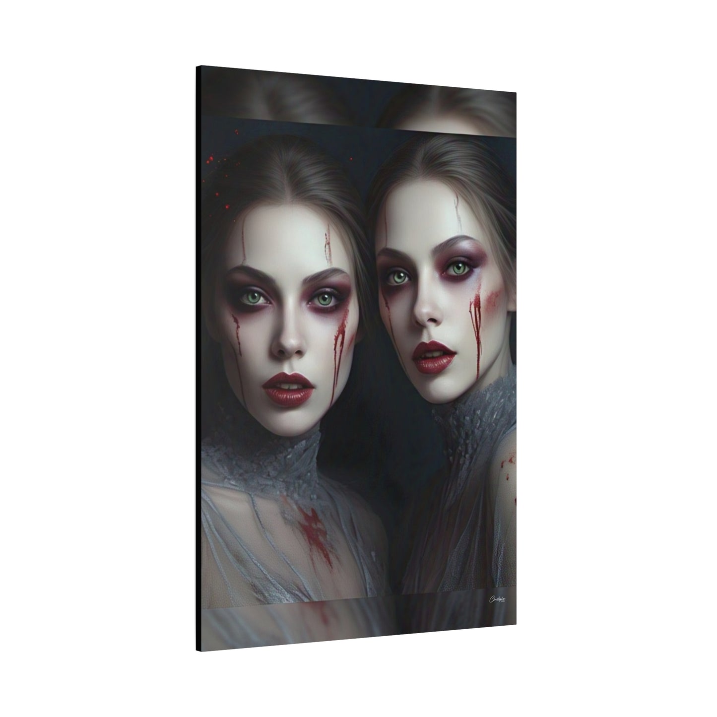 Spooky Art Canvas Print, Matte Canvas, Stretched Wall Decor, Gothic Home Decor, Halloween Art, Unique Gift
