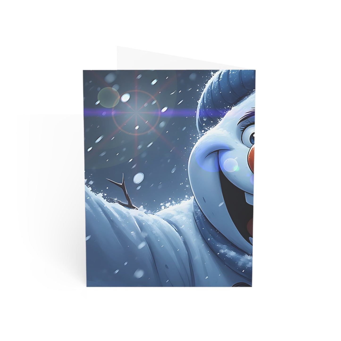Festive Winter (Christmas Selfies) Greeting Cards - Snowman Designs (1, 10, 30, 50pcs)