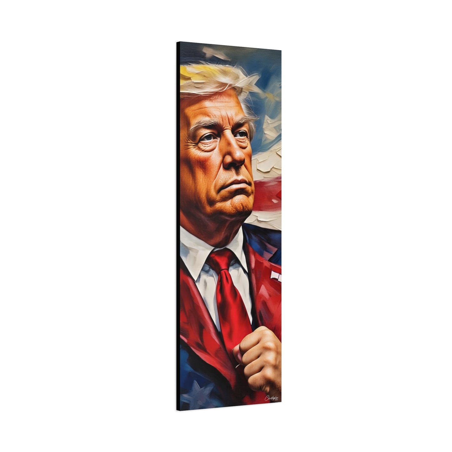 Patriotic Canvas Art, Stretched Wall Decor, Home Office, Gifts for Republicans, Political Enthusiasts, Americana Artwork