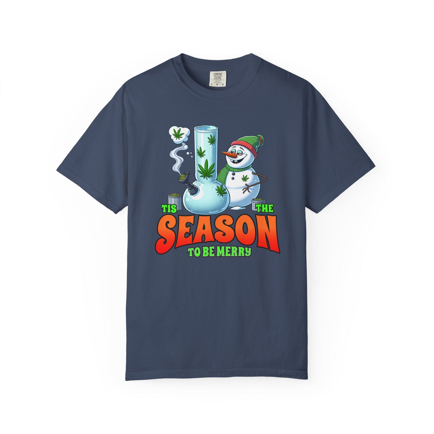 Holiday Cannabis Fun T-Shirt | Merry Season Tee, Unisex Gift, Party Apparel, 420 Friendly, Winter Social Wear