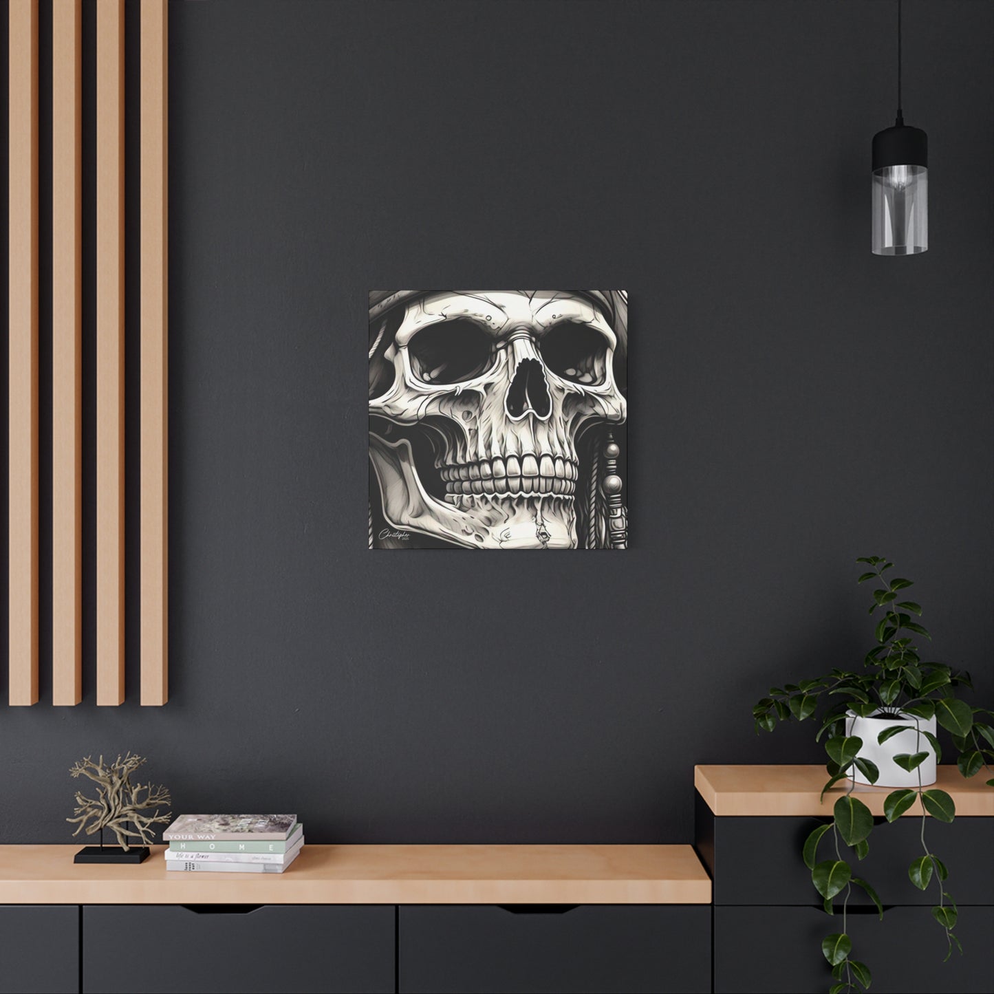 Pirate Skull Canvas Art - Edgy Gothic Decor, Wall Art for Halloween, Gothic Home Decor, Pirate Theme, Gift for Him
