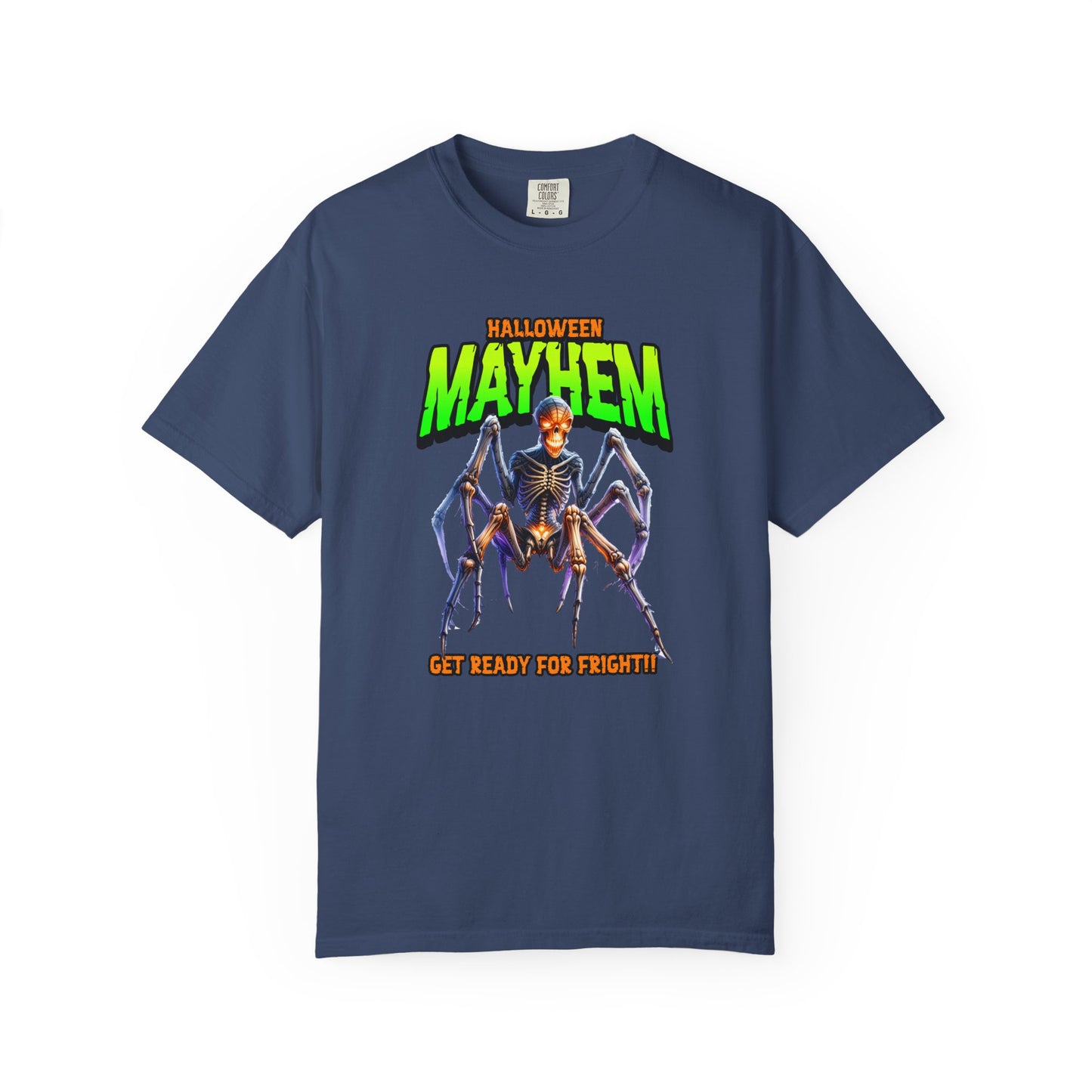 Halloween Mayhem Unisex T-Shirt, Spooky Tee for Men & Women, Perfect for Halloween Parties, Trick or Treat, Eerie Vibes, Unique Costume