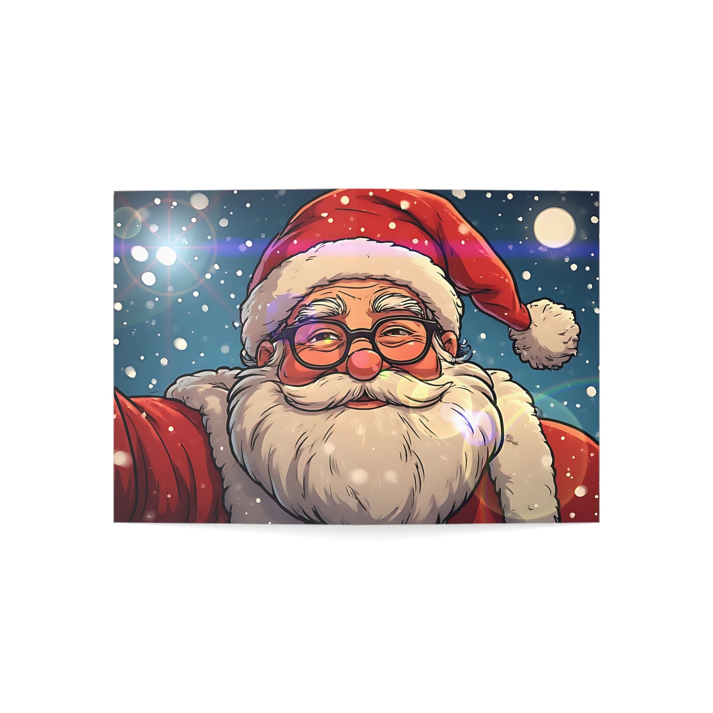 Festive Santa (Christmas Selfies) Greeting Cards  made in Christmas Valley- 1, 10, 30, or 50 Pack