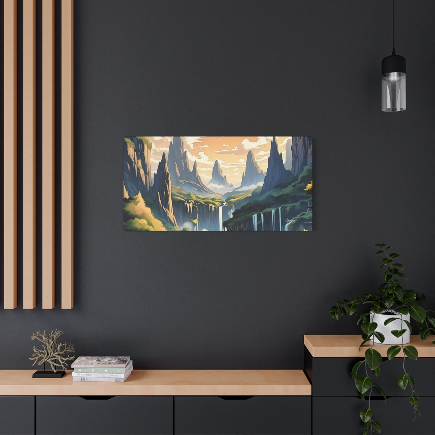 Serene Landscape Canvas Wall Art, Nature Home Decor, Tranquil Living Room Accent, Gift for Nature Lovers, Gallery Wall Piece