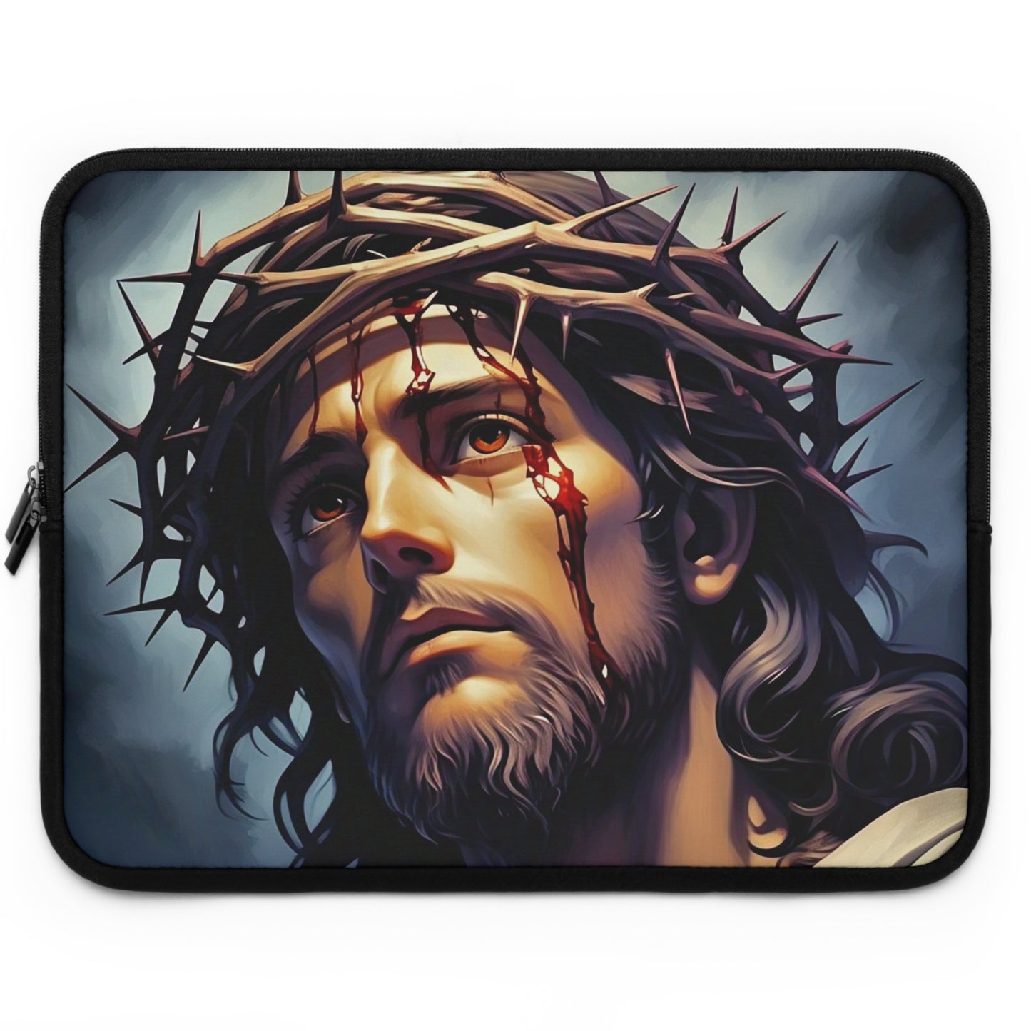 Faith-Inspired Laptop Sleeve with Jesus Design, Religious Tech Case, Christian Gift for Him/Her, Personalized Laptop Bag, Spiritual [...]