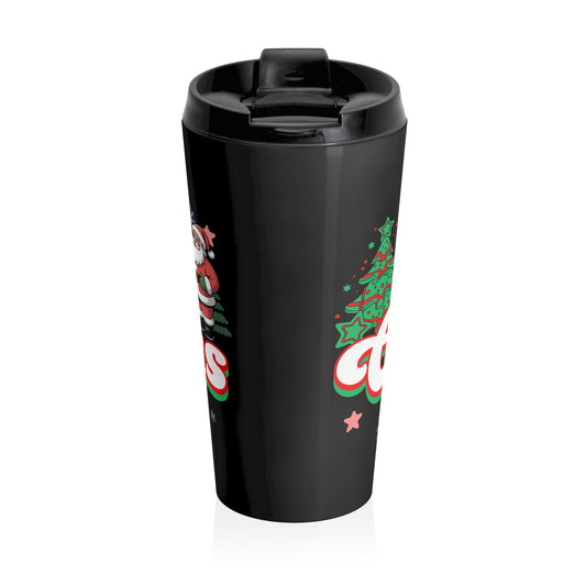 Christmas Stainless Steel Travel Mug - Merry Christmas Design