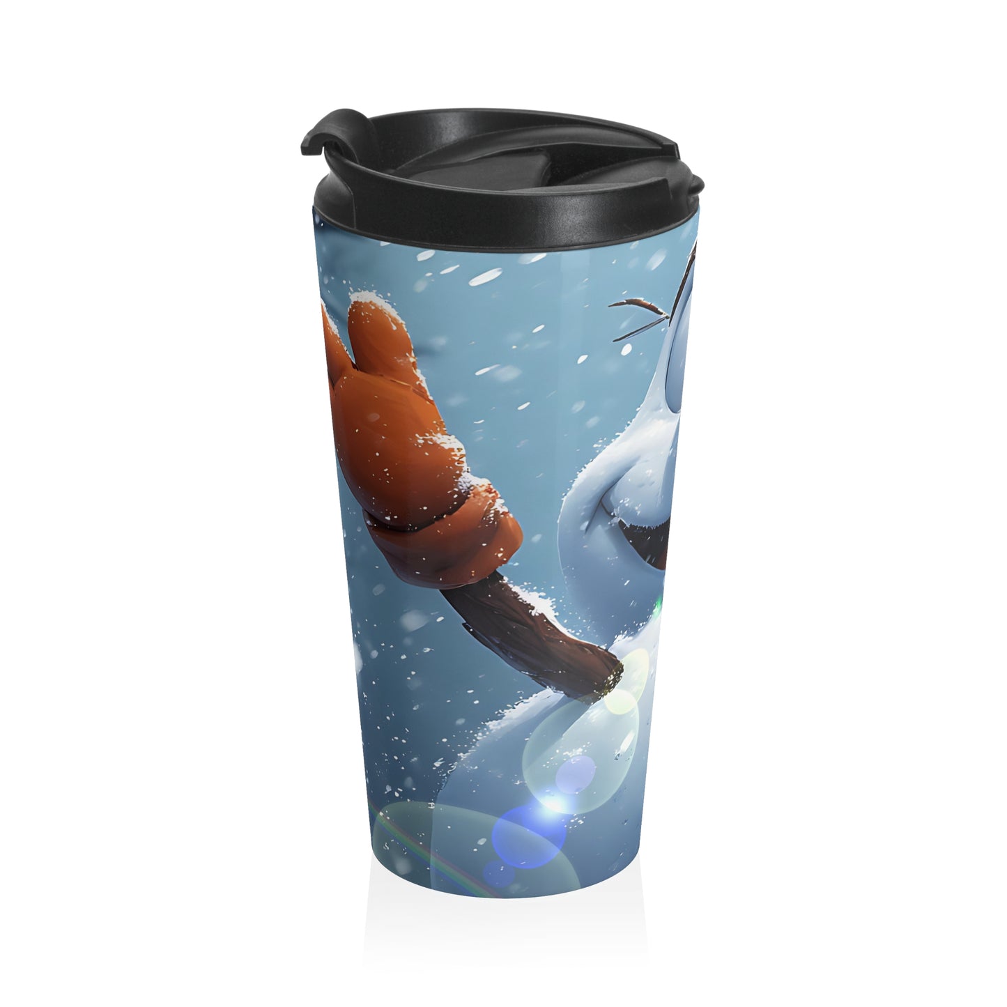 Winter Wonderland (christmas selfies) Stainless Steel Travel Mug with Whimsical Snowman Design