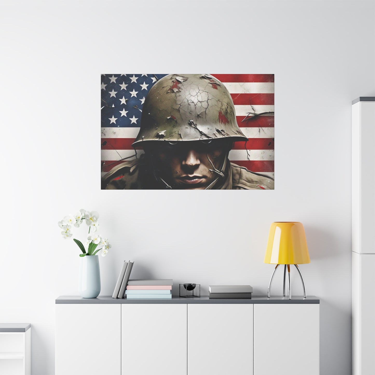 Military-Themed Canvas Art, Military Canvas Print, Wall Art for Veterans, Patriotic Home Decor, Gift for Army, Military Artwork, [...]