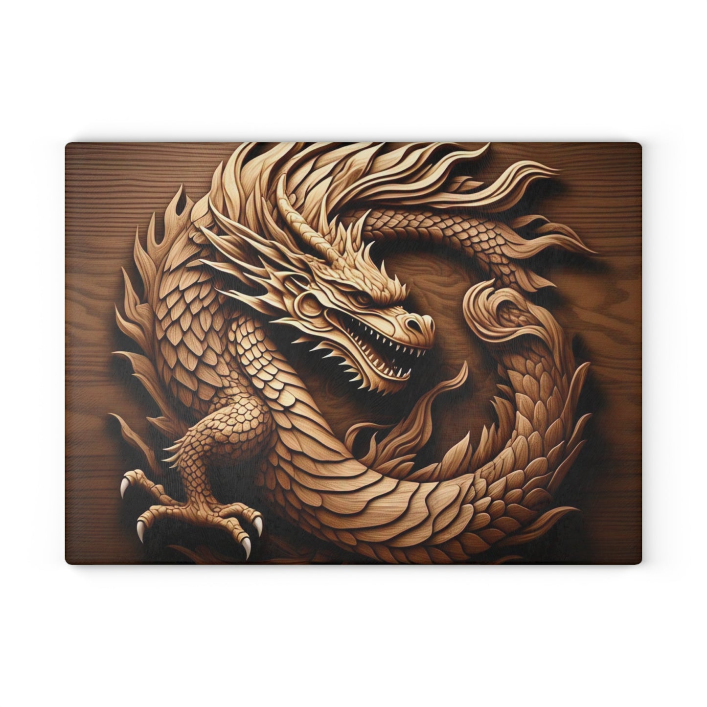 Dragon Design Glass Cutting Board - Kitchen Art, Gift for Chefs, Housewarming Essential, Unique Home Decor, Culinary Gift