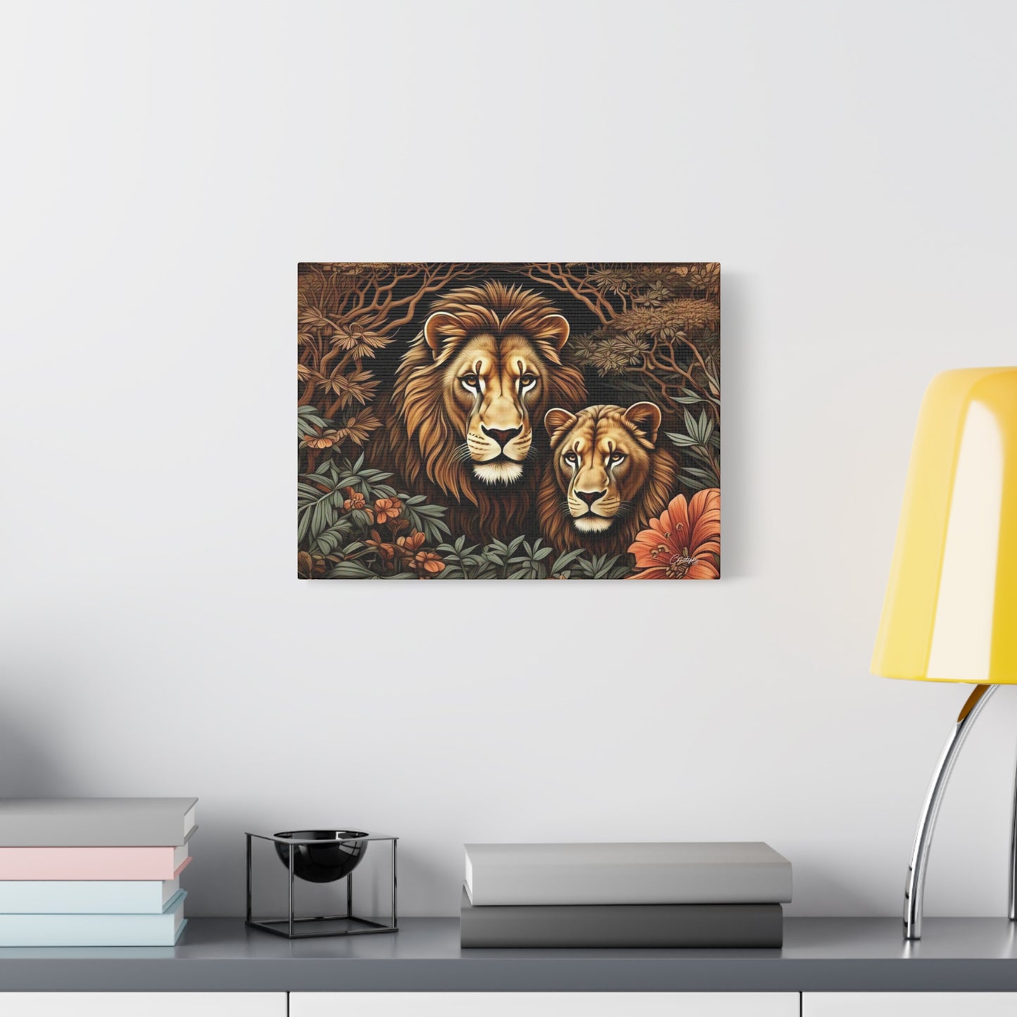 Majestic Lion Family Canvas Wall Art, Animal Lovers Decor, Wildlife Home Accent, Gift for Nature Enthusiasts, Meaningful Family Art