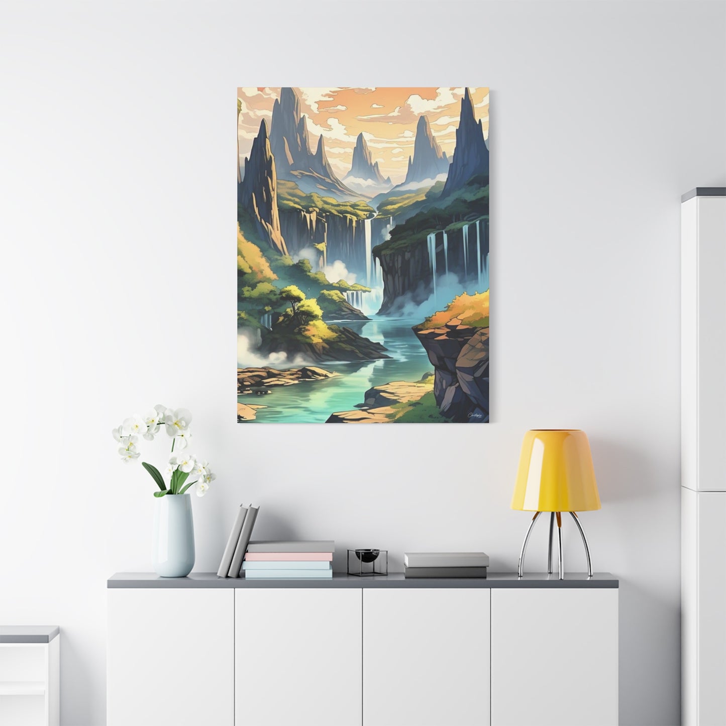 Serene Landscape Canvas Wall Art, Nature Home Decor, Tranquil Living Room Accent, Gift for Nature Lovers, Gallery Wall Piece