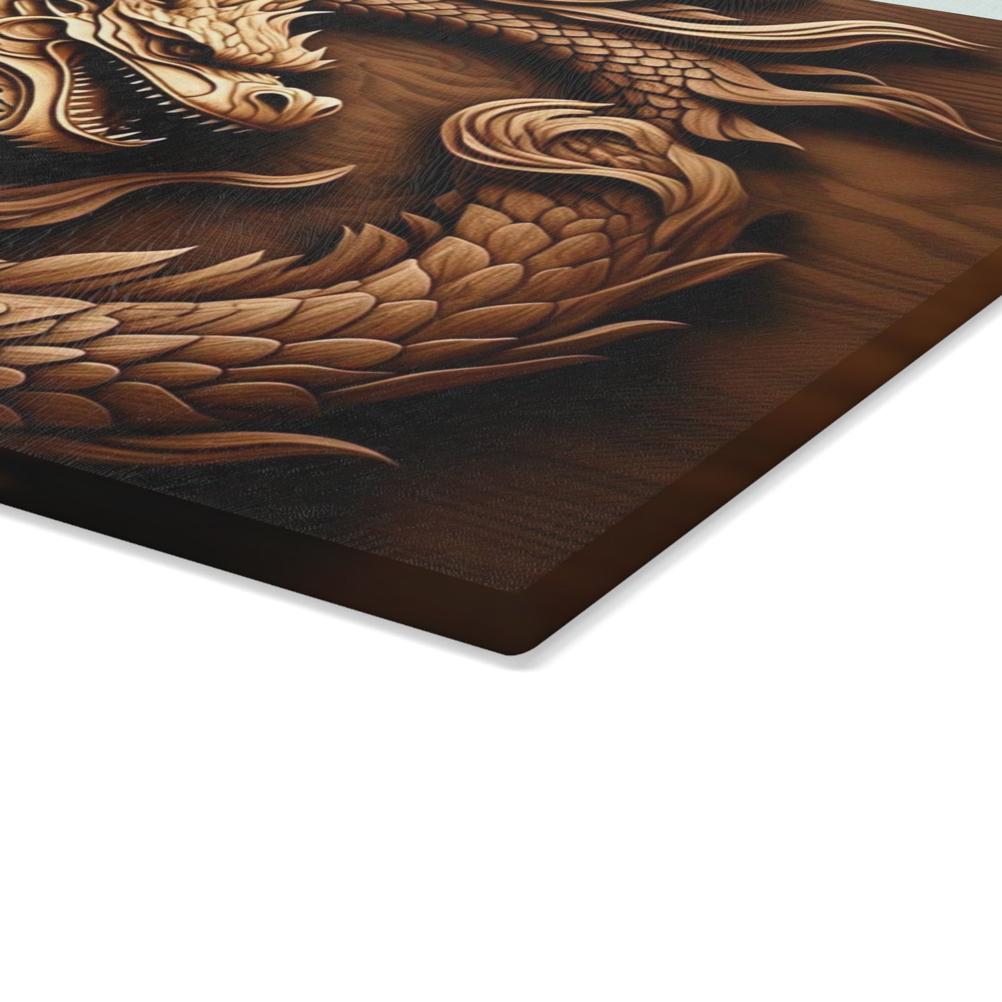 Dragon Design Glass Cutting Board - Kitchen Art, Gift for Chefs, Housewarming Essential, Unique Home Decor, Culinary Gift